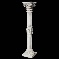Colonnetta Adria - arredo da giardino in graniglia di marmo di Carrara