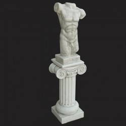 Torso di uomo - arredo busto in graniglia di marmo di Carrara 100% Made in Italy