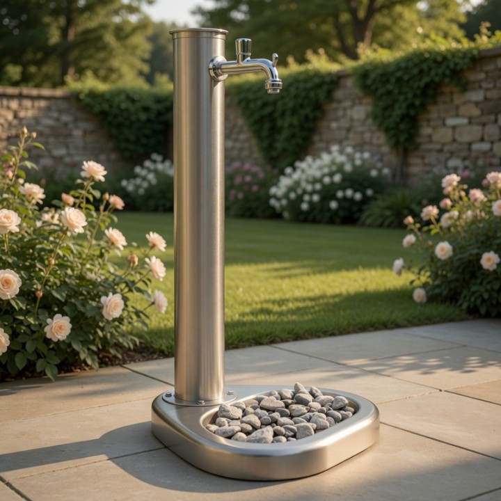 Fontana da giardino mod. Adele inox