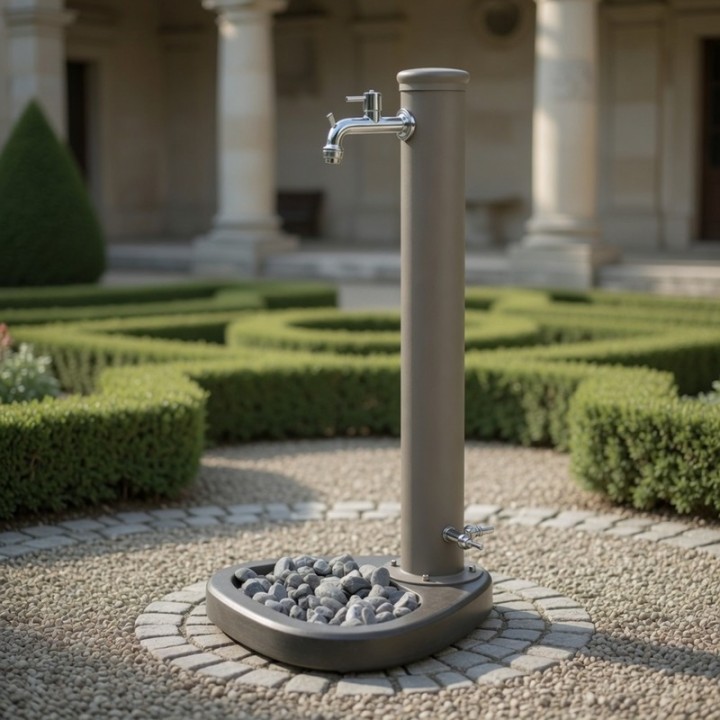 Gartenbrunnen mod. Desirè Tortora mit Doppelhahn