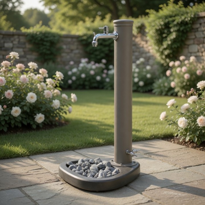 Gartenbrunnen mod. Desirè Tortora mit Doppelhahn
