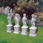Serie 4 stagioni - statue da giardino in graniglia di marmo di Carrara