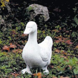 Papera Susy - statua da giardino in graniglia di marmo di Carrara 100% Made in Italy