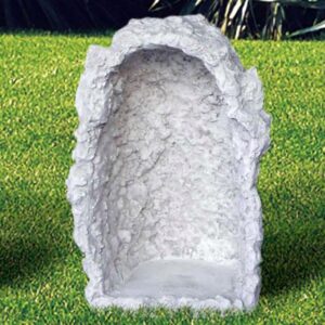 Grotta piccola per Madonna ( h 50 cm) - arredo da giardino in graniglia di marmo di Carrara 100% Made in Italy