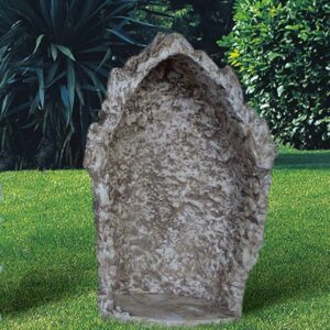 Grotta grande per Madonna (h 75/85/95 cm) - arredo da giardino in graniglia di marmo di Carrara al 100% Made in Italy