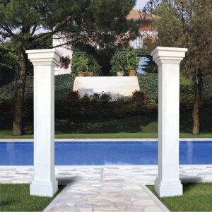 Pilastro Millennium - pilastro edilizia in cemento bianco arredo da giardino
