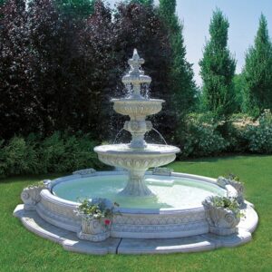 Fontana Berlino - fontane da giardino funzionanti in cemento bianco