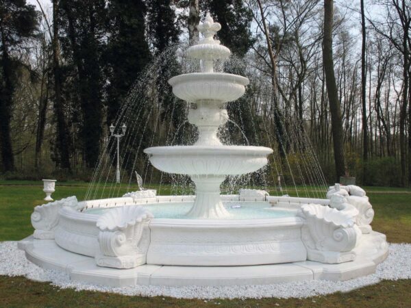 Fontana Berlino - fontane da giardino funzionanti in cemento bianco