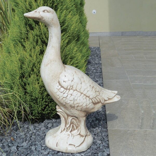 Oca - statue da giardino animali in graniglia di marmo di Carrara