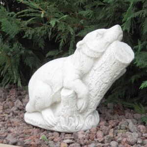 Orsetto - statue da giardino animali in graniglia di marmo di Carrara 100% Made in Italy