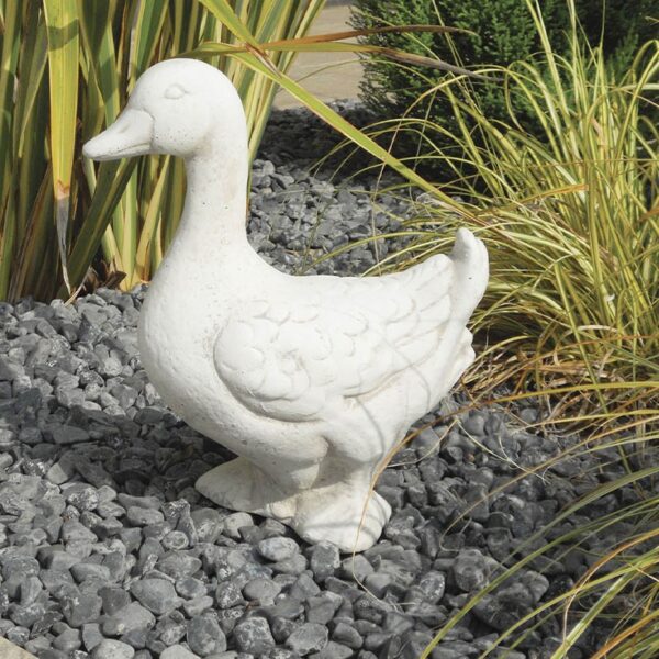 Papera Susy - statua da giardino in graniglia di marmo di Carrara 100% Made in Italy