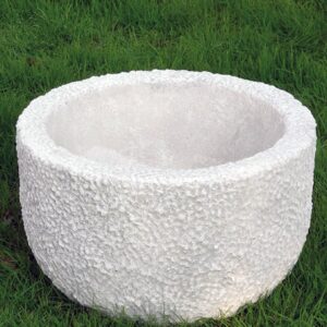 Vaso stella alpina- arredo da giardino in graniglia di marmo di carrara