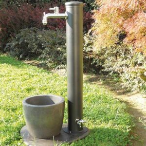 Fontana Desiré antracite - fontane da giardino con rubinetto 100% made in italy
