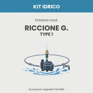 Kit Idrico Fontana mod. Fo. Riccione G.-D. 340 - TYPE 1 in graniglia di marmo di Carrara | Italpark