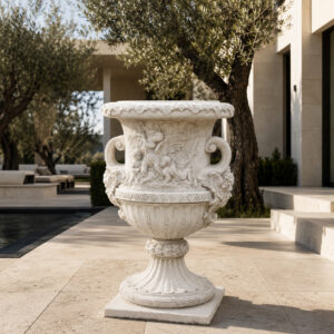 Vaso mod. Borromeo in graniglia di marmo di Carrara | Italpark
