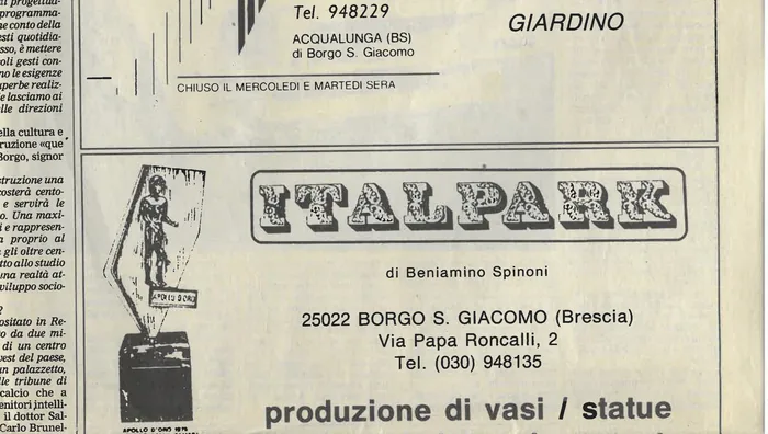 Stessa sede di Borgo San Giacomo, stessa produzione artigian